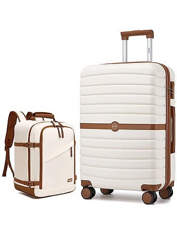 Set 2 valises - 66.5x45.5x25.5 cm abs + pc 62 l à code - kono