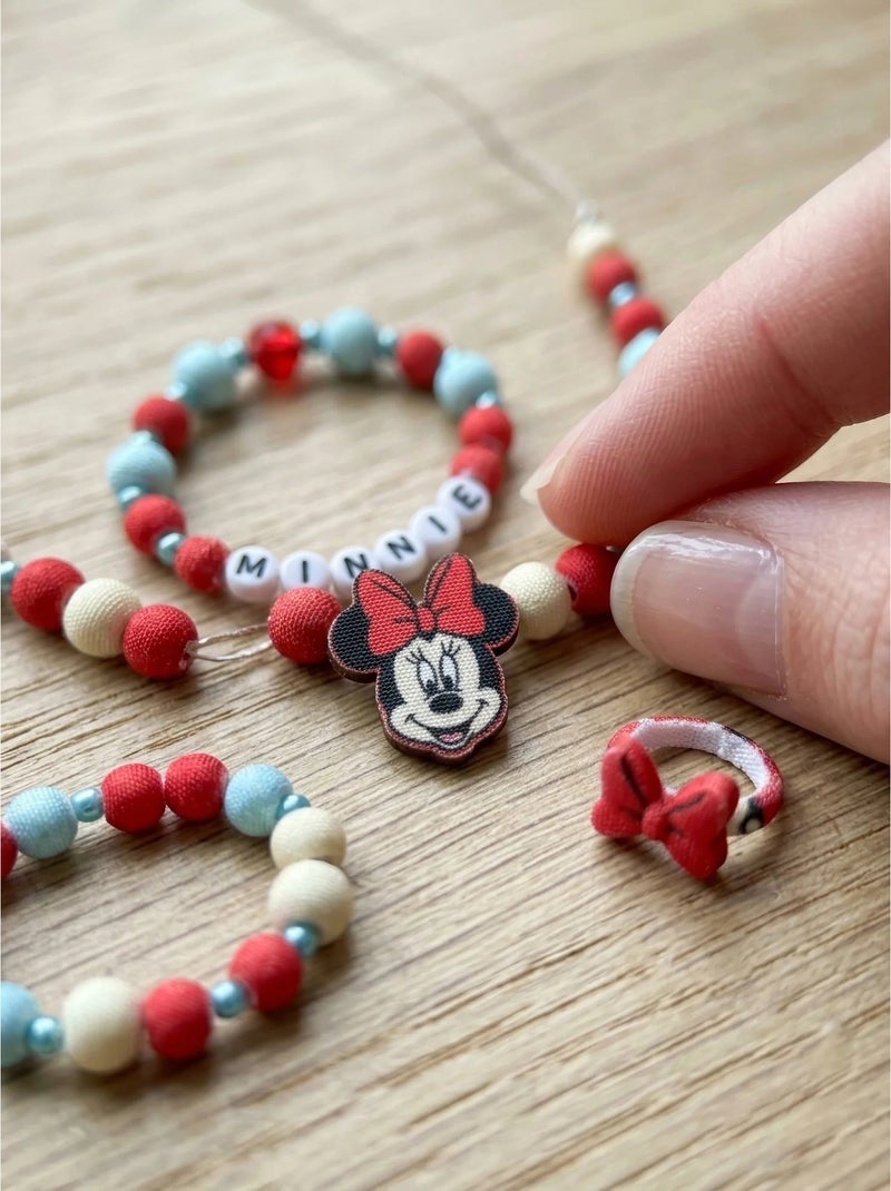 Set 3 bijoux minnie disney Rouge - Kiabi