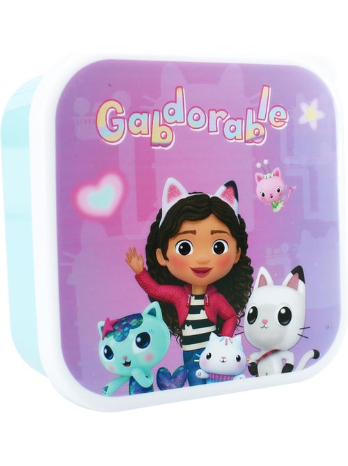 Set 3 boîtes à goûter - Gabby's Dollhouse - Boîtes repas - Empilables - Kiabi