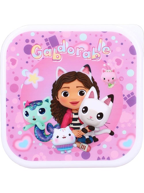 Set 3 boîtes à goûter - Gabby's Dollhouse - Boîtes repas - Empilables - Kiabi