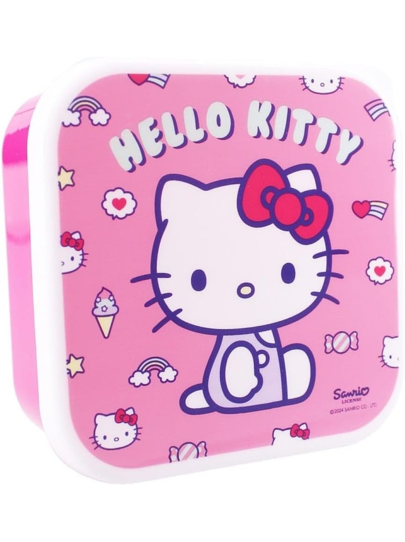 Set 3 boîtes à goûter Enfant - Hello Kitty – Boîtes repas - Empilables Rose - Kiabi