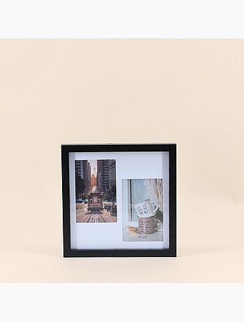 Set 3 cadres photos + étagère 45cm