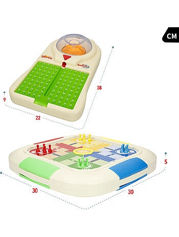 Set 3 jeux de société: parcheesi, goose et bingo cb games