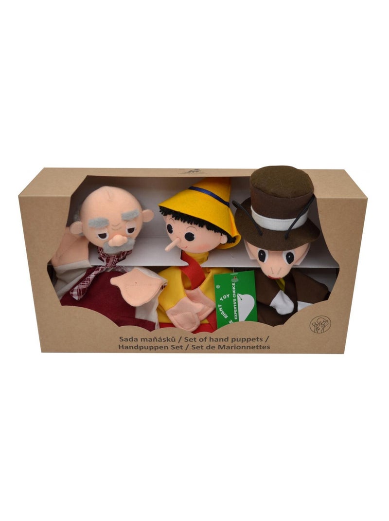 Set 3 Marionnettes Pinocchio Marron - Kiabi