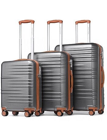 Set 3 valises - 20/24/28 cm abs + pc 94 l tsa - british traveller