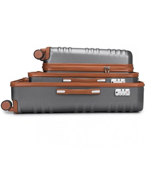Set 3 valises - 20/24/28 cm abs + pc 94 l tsa - british traveller - Kiabi
