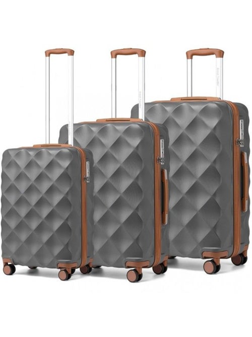 Set 3 valises - 53/61/73 cm abs 91 l tsa - british traveller - Kiabi Set 3 valises - 53/61/73 cm abs 91 l tsa - british traveller - Kiabi