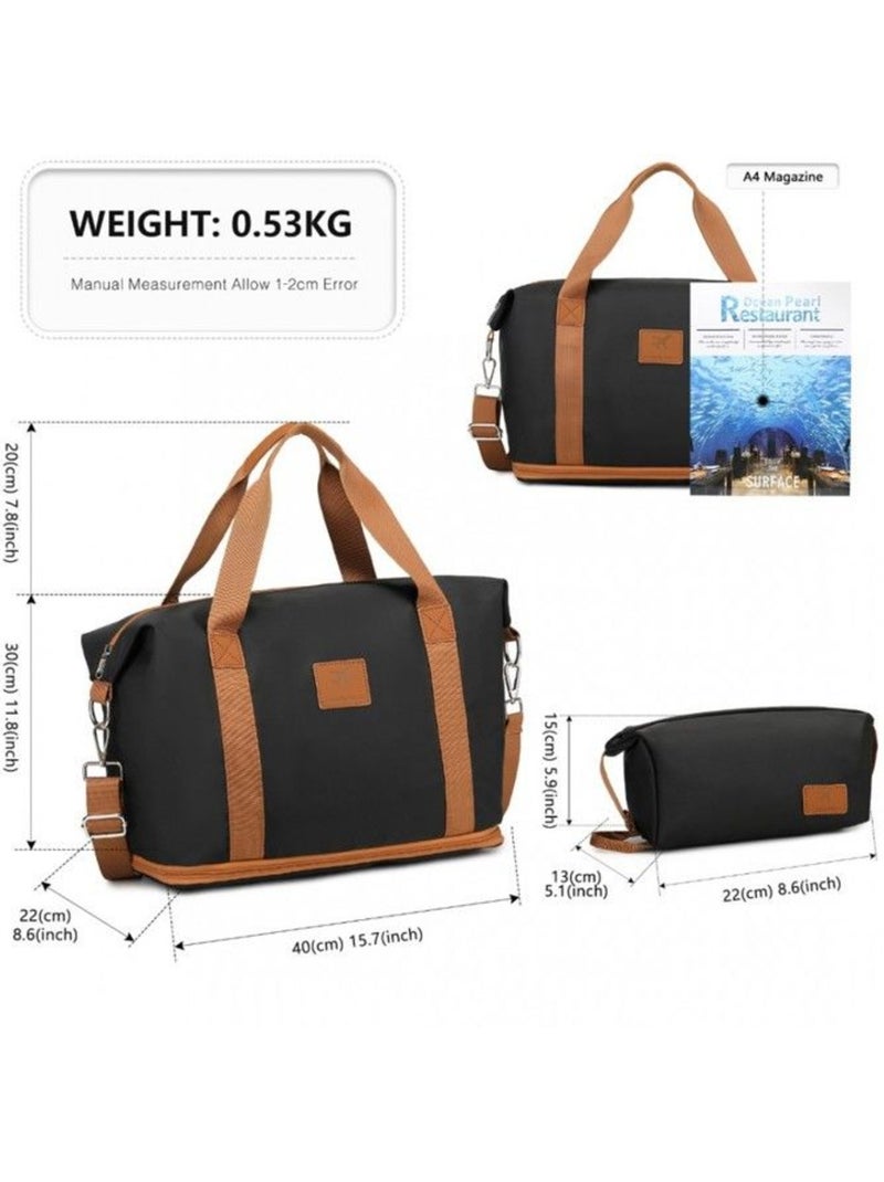 Set 3 valises - 53x35x21 cm abs + pc 91 l tsa - british traveller Noir - Kiabi