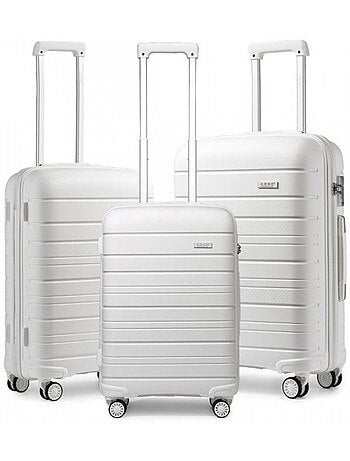Set 3 valises - 55/65/76 cm abs 100 l tsa - kono