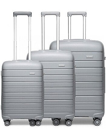 Set 3 valises - 55/65/76 cm abs 100 l tsa - kono