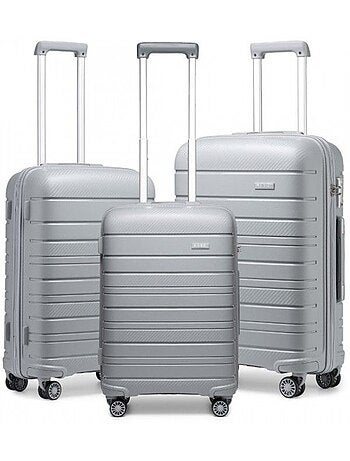 Set 3 valises - 55/65/76 cm abs 100 l tsa - kono
