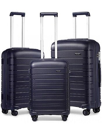 Set 3 valises - 55/65/76 cm pp 100 l tsa - kono