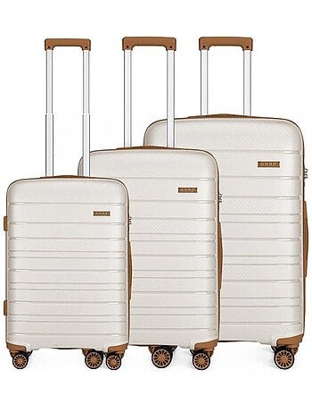 Set 3 valises - 55/65/76 cm rigide 100 l tsa - kono