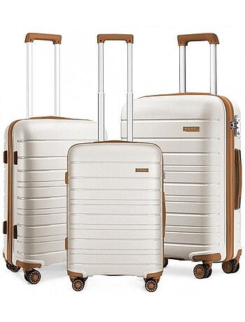 Set 3 valises - 55/65/76 cm rigide 100 l tsa - kono