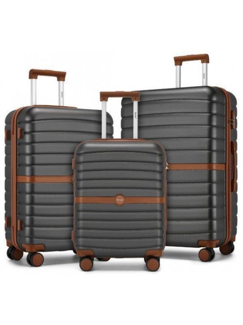 Set 3 valises - 55/66/76 cm abs + pc 94 l - kono - Kiabi Set 3 valises - 55/66/76 cm abs + pc 94 l - kono - Kiabi