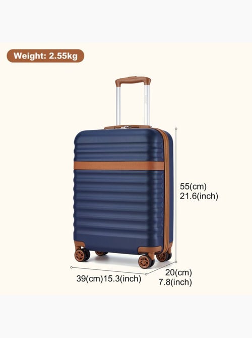 Set 3 valises - 55x39x20 cm abs + pc 38 l tsa - kono - Kiabi Set 3 valises - 55x39x20 cm abs + pc 38 l tsa - kono - Kiabi