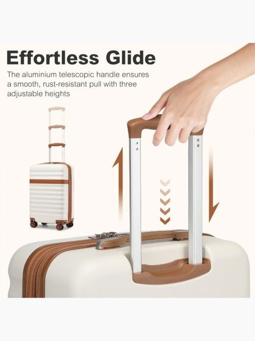 Set 3 valises - 55x39x20 cm abs + pc 38 l tsa - kono - Kiabi