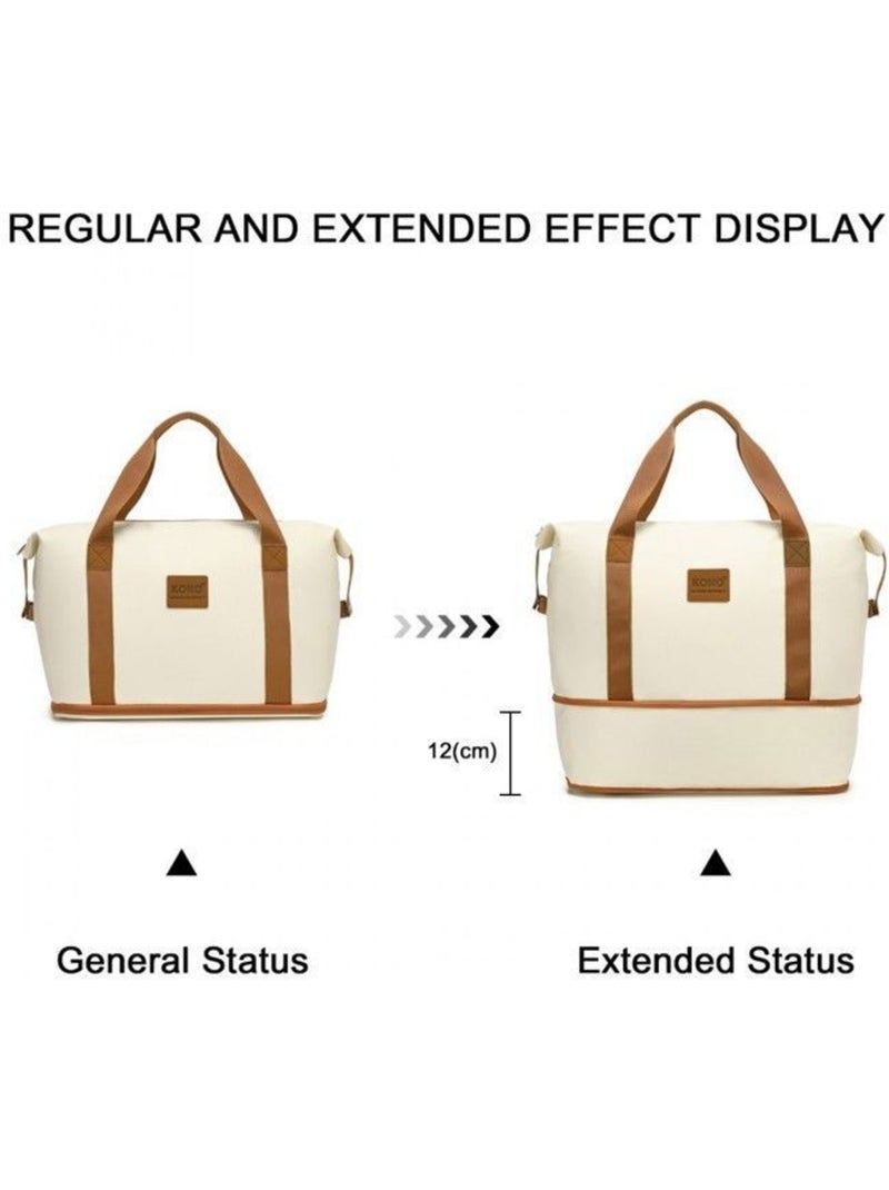 Set 3 valises - 55x39x20 cm abs + pc 38 l tsa - kono Crème - Kiabi