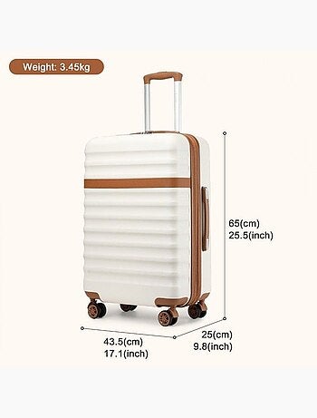 Set 3 valises - 65x43.5x25 cm abs + pc 63 l tsa - kono