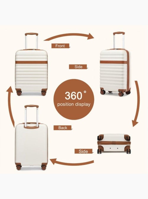 Set 3 valises - 65x43.5x25 cm abs + pc 63 l tsa - kono - Kiabi Set 3 valises - 65x43.5x25 cm abs + pc 63 l tsa - kono - Kiabi