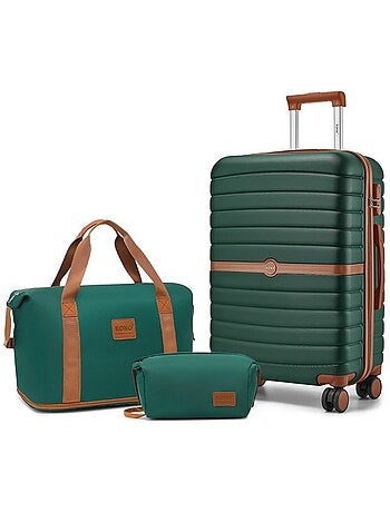 Set 3 valises - 66.5x45.5x25.5 cm rigide 62 l à code - kono