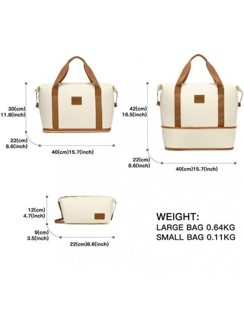 Set 3 valises - 66.5x45.5x25.5 cm rigide 62 l à code - kono Crème - Kiabi