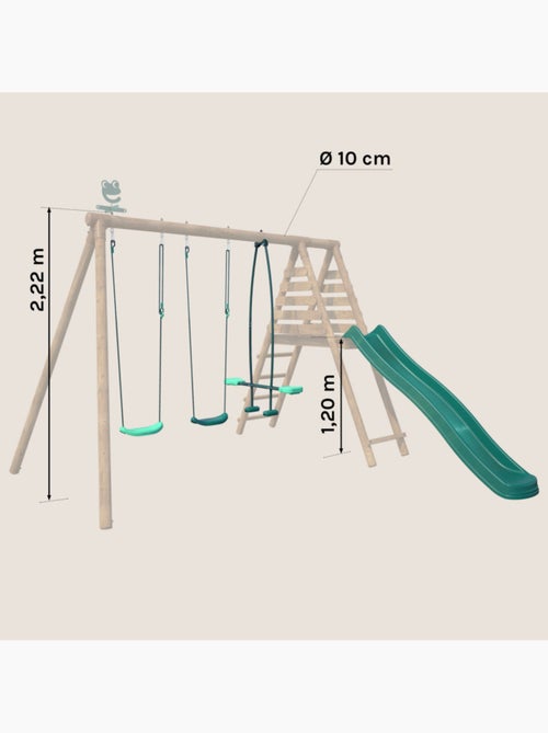 Set 4 agrès avec face à face et toboggan pour portique COCOON - Kiabi