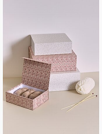 Set 4 boites assorties en carton, Fleurs - AFIBEL