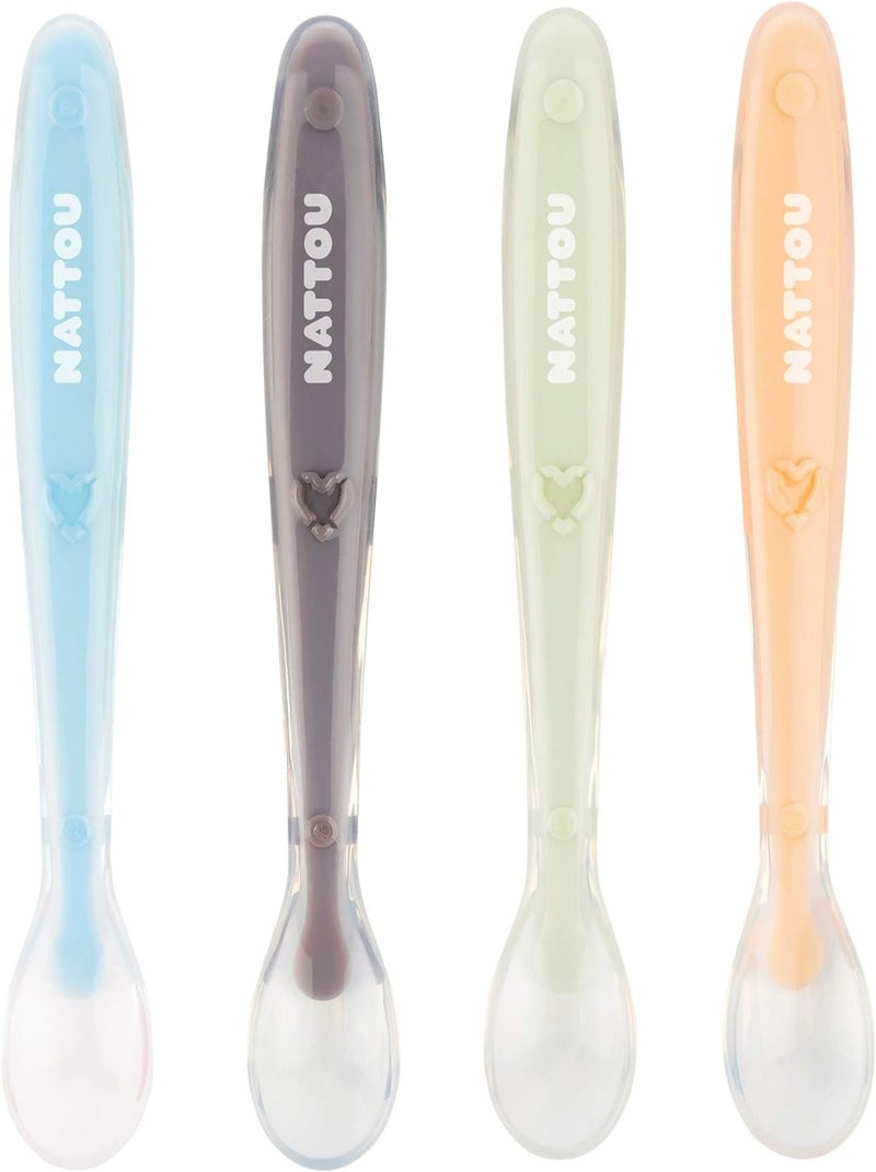 Set 4 cuillères en silicone Gris - Kiabi