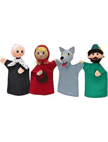 Set 4 marionnettes chaperon rouge