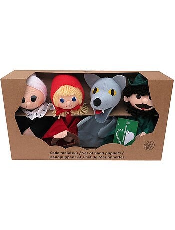 Set 4 marionnettes chaperon rouge