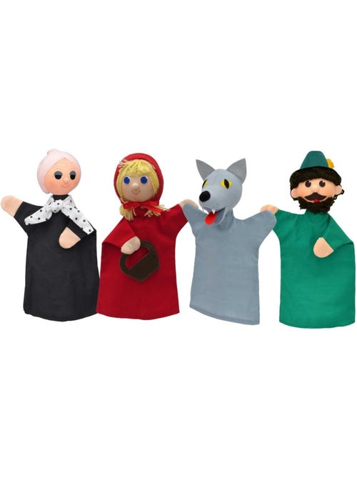 Set 4 marionnettes chaperon rouge - Kiabi