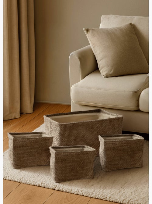 Set 4 paniers de rangement en tissu - AFIBEL - Kiabi