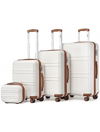 Set 4 valises - 28x21x15 cm abs 100 l tsa - kono