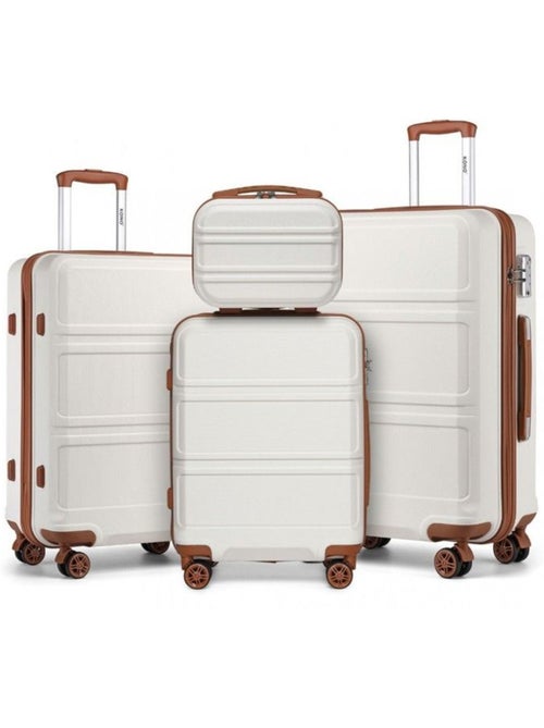 Set 4 valises - 28x24x15.4 cm rigide 100 l tsa - kono - Kiabi