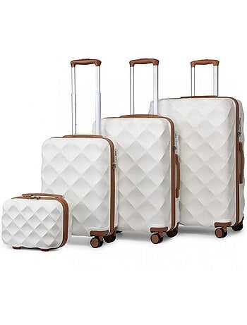 Set 4 valises - 30/53/61/73 cm rigide 91 l - british traveller