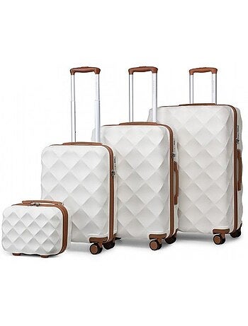 Set 4 valises - 30x25x17 cm rigide 91 l tsa - british traveller