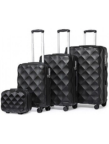 Set 4 valises - 30x25x17 cm rigide 91 l tsa - british traveller