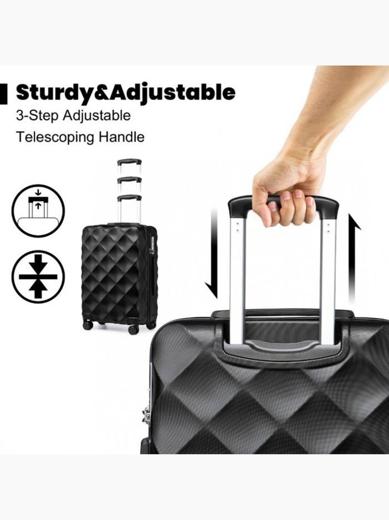 Set 4 valises - 30x25x17 cm rigide 91 l tsa - british traveller Noir - Kiabi