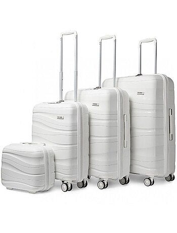 Set 4 valises - 34x30x17 cm abs 100 l tsa - kono