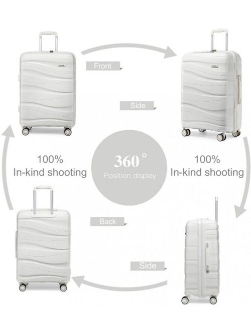 Set 4 valises - 34x30x17 cm abs 100 l tsa - kono - Kiabi Set 4 valises - 34x30x17 cm abs 100 l tsa - kono - Kiabi