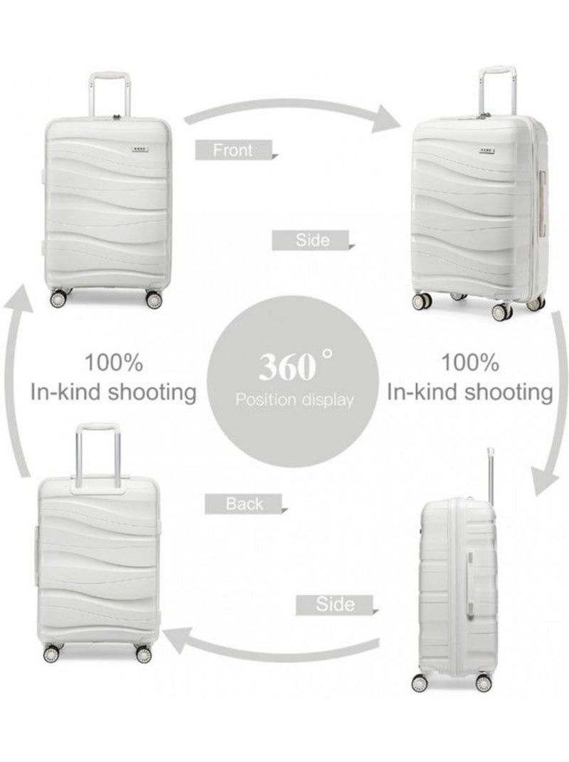 Set 4 valises - 34x30x17 cm abs 100 l tsa - kono Blanc - Kiabi