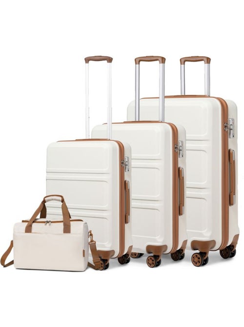 Set 4 valises - 51.5x38x21 cm abs 100 l tsa - kono - Kiabi Set 4 valises - 51.5x38x21 cm abs 100 l tsa - kono - Kiabi