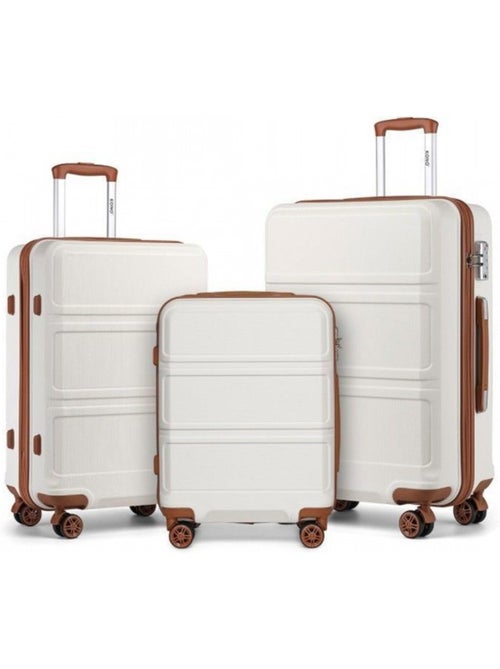 Set 4 valises - 51.5x38x21 cm abs 100 l tsa - kono - Kiabi Set 4 valises - 51.5x38x21 cm abs 100 l tsa - kono - Kiabi