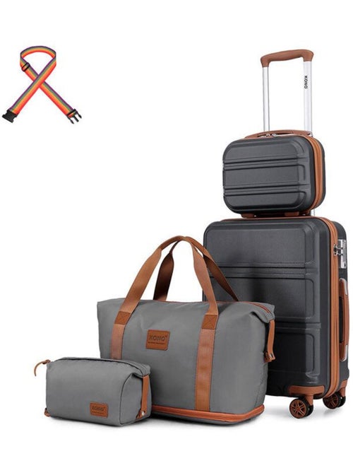 Set 4 valises - 51.5x38x21 cm abs 38 l tsa - kono - Kiabi Set 4 valises - 51.5x38x21 cm abs 38 l tsa - kono - Kiabi