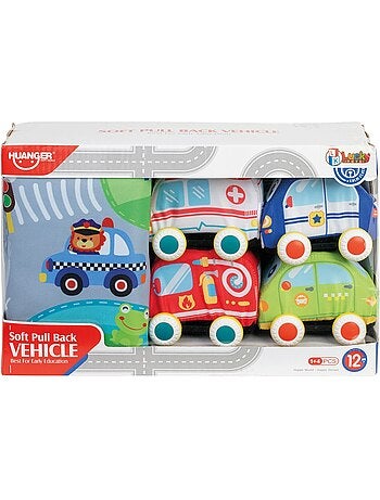 Set 4 véhicules soft et tapis circulation