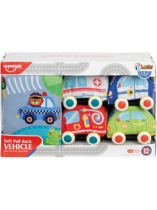 Set 4 véhicules soft et tapis circulation - Kiabi