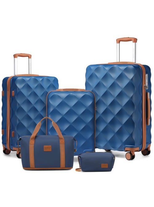 Set 5 valises - 53/61/73 cm rigide 91 l - british traveller - Kiabi