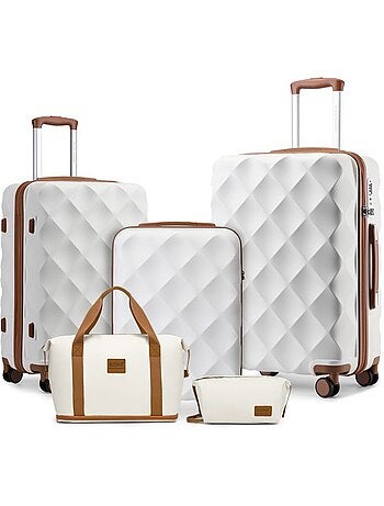 Set 5 valises - 53/61/73 cm rigide 91 l - british traveller