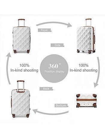 Set 5 valises - 53/61/73 cm rigide 91 l - british traveller